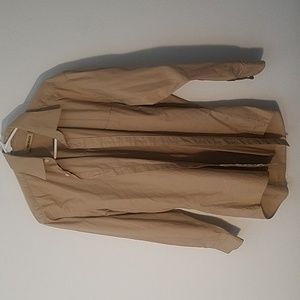 Bachrach Mens Cotton Shirt Beige size 14/ 32-33